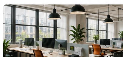 Colourful commercial workspace